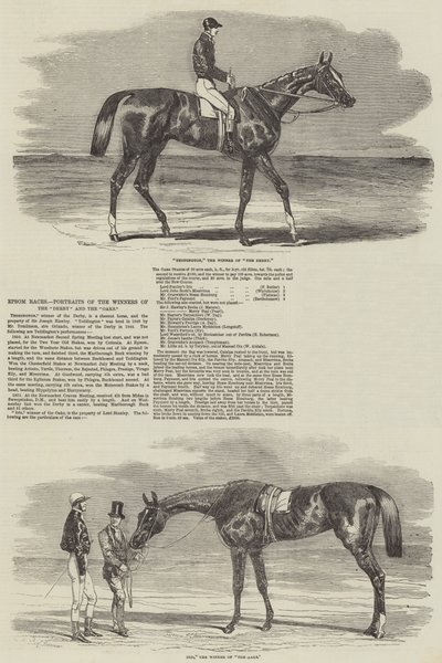 Epsom Races, Portraits of the Winners of the Derby and the Oaks by Benjamin Herring