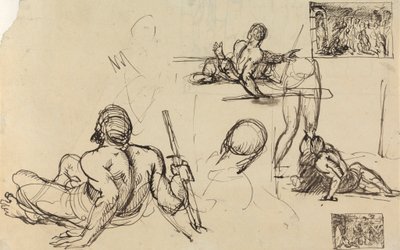 Figure Studies of a Man Rising From the Ground by Benjamin Robert Haydon