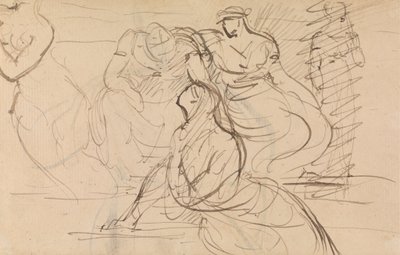 Figure Study of Women in Various Sitting and Standing Poses by Benjamin Robert Haydon