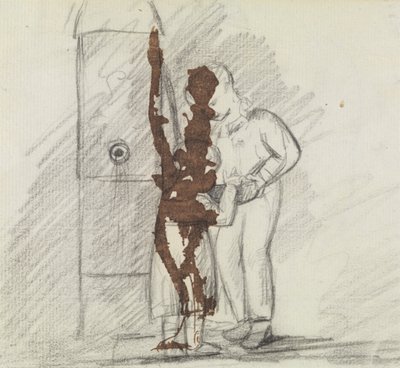 Study of Two Figures standing Together by Benjamin Robert Haydon