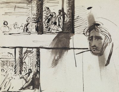 Study of a Group of Figures and a Study of a Man