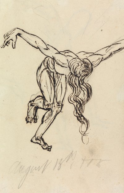 Study of a Nude, Leaning Forward, with Arms Extended Out by Benjamin Robert Haydon
