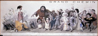 The grand road of posterity: representation of tragedy and comedy - Lithography by Benjamin Roubaud, Maison de Balzac, Paris by Benjamin Roubaud
