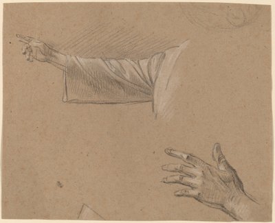 Study of a Right Arm and a Left Hand by Benjamin West