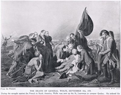 The Death of General Wolfe, September 13th, 1759, illustration from 