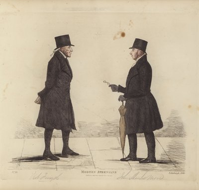 Eminent Edinburghians, aka Modern Athenians, Robert Forsyth, Esq, Advocate, John Shank More, Esq, LLD, Advocate by Benjamin William Crombie