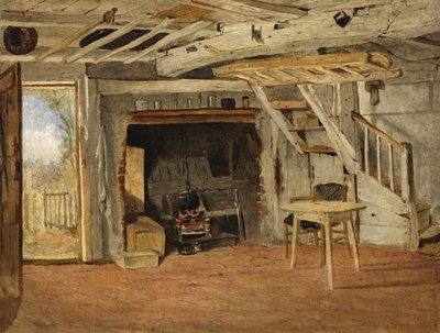 Study of a Cottage Interior by Benjamin Williams Leader