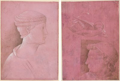 Bust of a Woman (recto); Head of a Man, Two Studies of a Woman