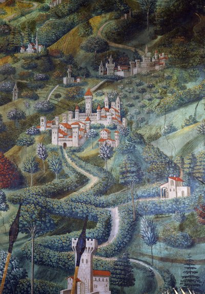 Castles (detail) by Benozzo di Lese di Sandro Gozzoli