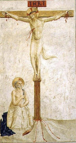 Crucifixion with St. Dominic by Benozzo di Lese di Sandro Gozzoli