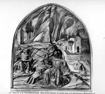 St. Francis Receiving the Stigmata by Benozzo di Lese di Sandro Gozzoli