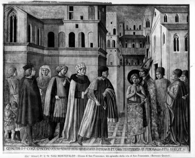 St. Francis Renouncing his Worldly Goods by Benozzo di Lese di Sandro Gozzoli