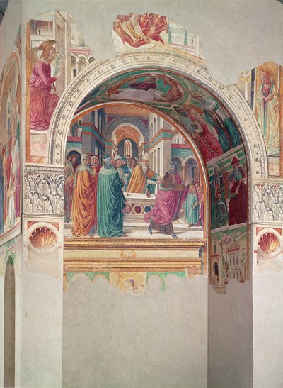 Tabernacle of the Visitation: Expulsion of Joachim from the Temple by Benozzo di Lese di Sandro Gozzoli