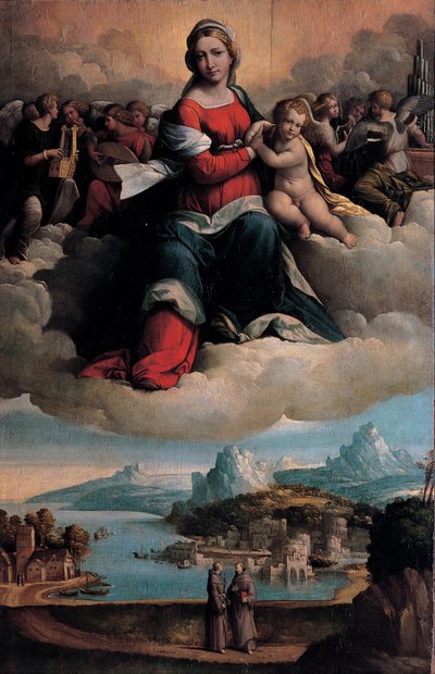 Madonna with the Child in Glory and Holy Ones by Benvenuto Tisi