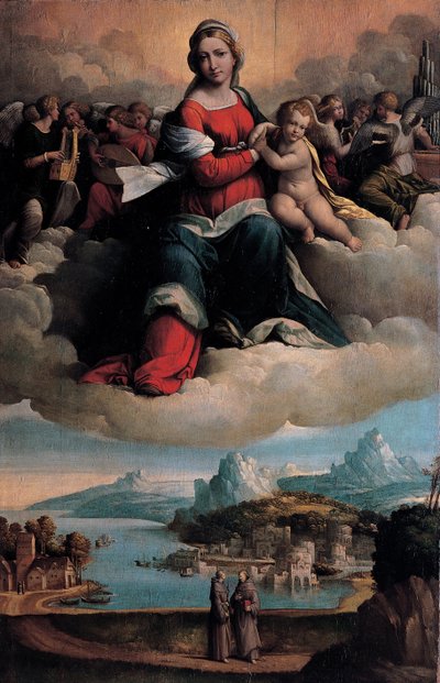 Madonna and Child in Glory with the Saints Anthony of Padua and Francis by Benvenuto Tisi da Garofalo