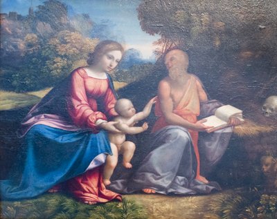 Virgin with Child and St Jerome by Benvenuto Tisi da Garofalo