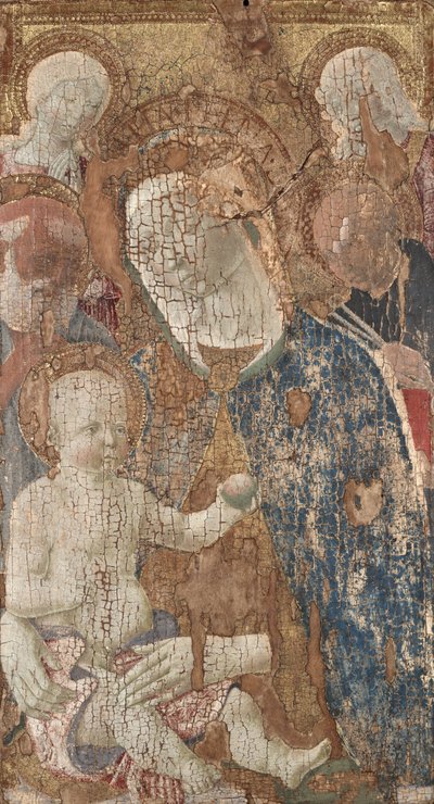Virgin and Child with Saints Jerome and Peter(?) and Angels by Benvenuto di Giovanni
