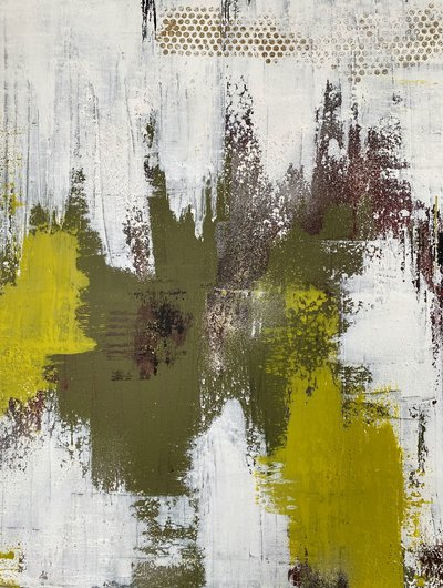 Modern Green Abstract Texture by Berit Pihl