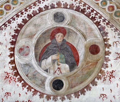 Representation of a Dominican Cardinal. Fresco by Bernardino Zenale and Bernardino Butinone by Bernadino and Zenale B.  Butinone