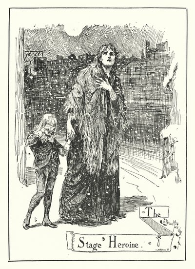 The Stage Heroine (engraving) by Bernard (after) Partridge