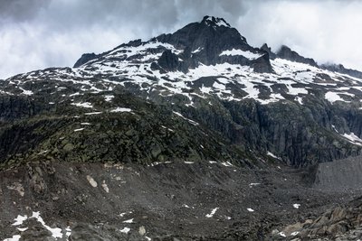 Mountains Above the Rhone Glacier, Switzerland by Bernard Bonnefon