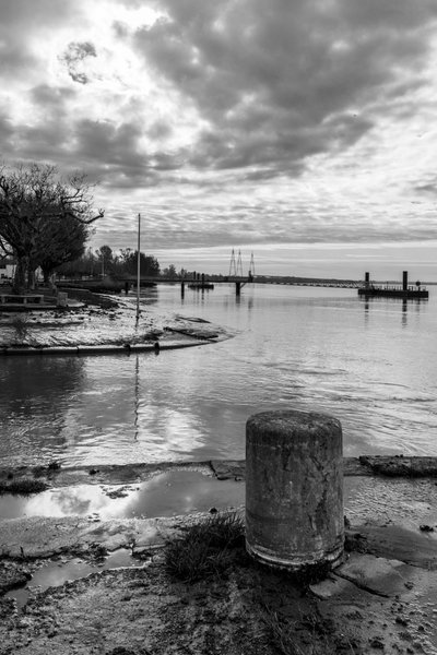 Port on the Dordogne, Bourg-sur-Gironde, Gironde by Bernard Bonnefon