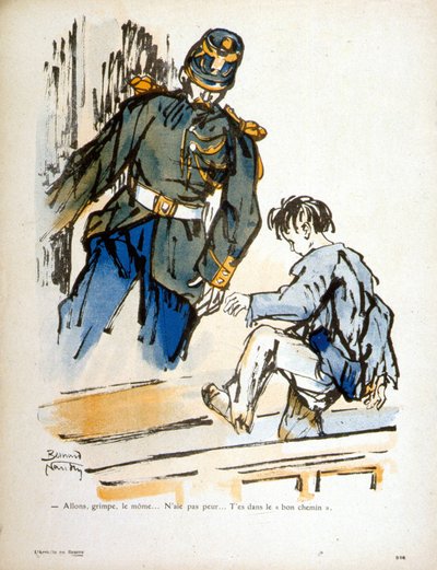 Child and Constable (engraving) by Bernard Naudin