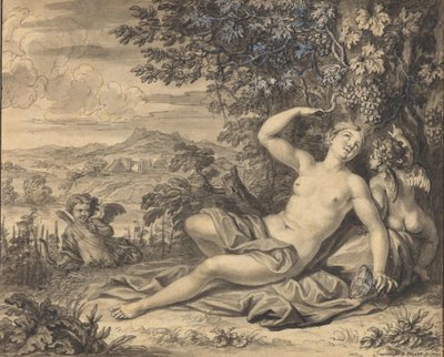 Erigone seduced by Bacchus by Bernard Picart
