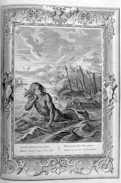Glaucus Transforms from Man to Sea God by Bernard Picart