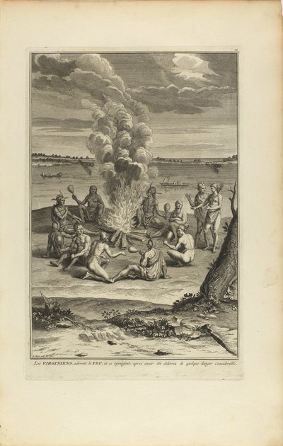 The Virginians Worship the Fire by Bernard Picart