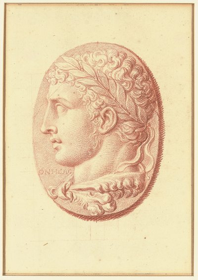 One of Four Studies after Cameos, Three with Classical Profile Portraits and One with a Fragmentary Relief of Cupid and Two Lions Drawing a Chariot by Bernard Picart