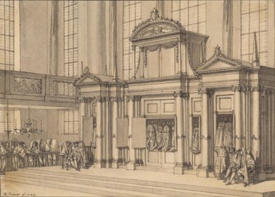 Joy of the Law in the Portuguese Synagogue in Amsterdam by Bernard Picart