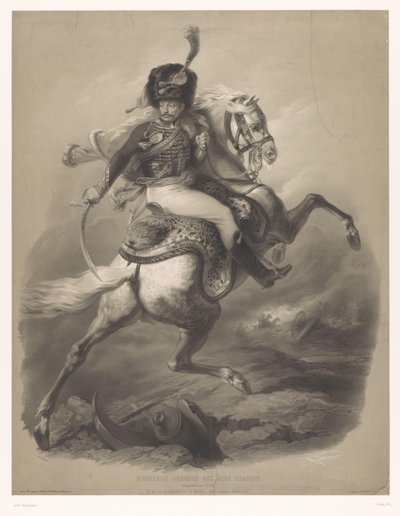 Attacking Officer on Horseback by Bernard Romain Julien