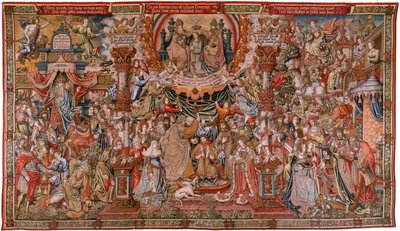 Flemish Tapestry. Series The Honours; Nobility. Fourth Tapestry in the Series. Model Cartoonists from the Circle of Bernard van Orley and Jan Gossaert. Manufacture Pieter van Aelst, Brussels. Ca 1550. Fabric Gold, Silver, Silk and Wool. by Bernard van Orley