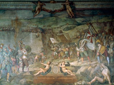 Battle of Bona between Genoese and Turks, September 16 by Bernardino Barbatelli Poccetti