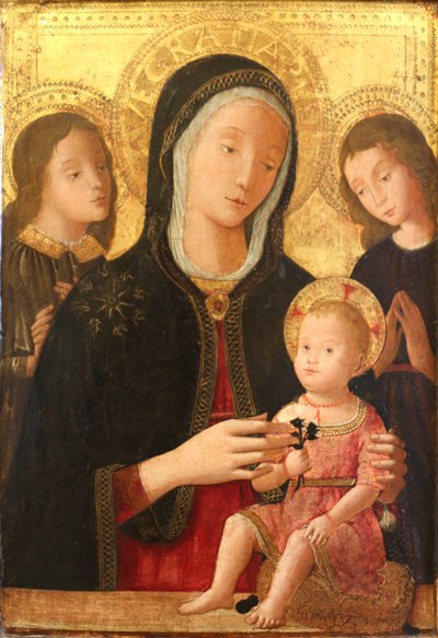 The Virgin and Child with Two Angels by Bernardino Fungai