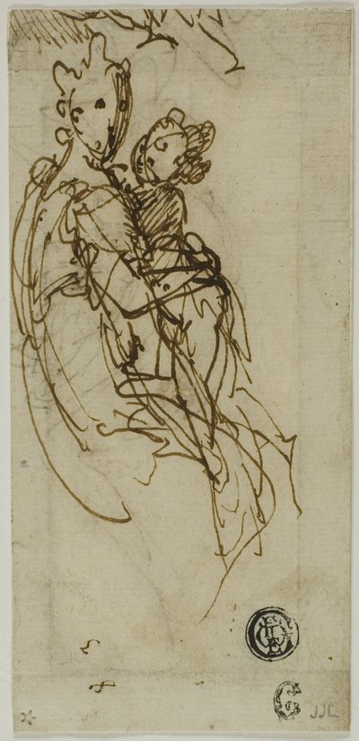 Seated Virgin and Child (recto); Seated Virgin and Child (verso) by Bernardino India