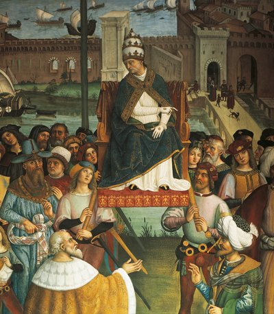 Pius II (detail) by Bernardino di Betto Pinturicchio