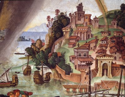 Pope Pius II going to the Council of Basel (detail) by Bernardino di Betto Pinturicchio