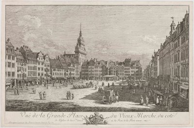 The Old Market in Dresden from Schlossstrasse, Plate from the Series 