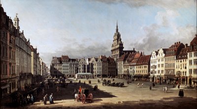 The Old Market Place in Dresden by Bernardo Bellotto