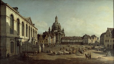 View of the Neumarkt in Dresden from the Jüdenhofe, 1749 by Bernardo Bellotto