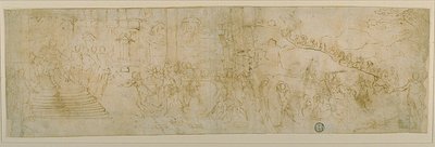 Solomon and the Queen of Sheba; Sketch of the Queen of Sheba by Bernardo Castello