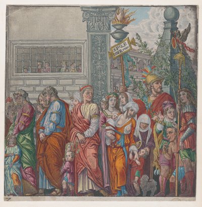 Sheet 7: procession, from The Triumph of Julius Caesar by Bernardo Malpizzi