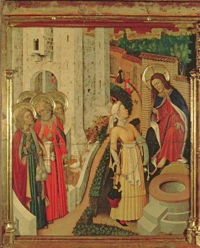 Jesus and the Women of Samaria, from the Altarpiece of the Transfiguration by Bernardo Martorell