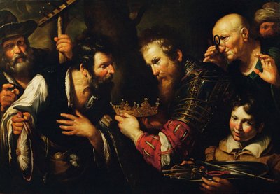 Alexander the Great Has One of His Ambassadors Return His Crown to Abdolominus by Bernardo Strozzi