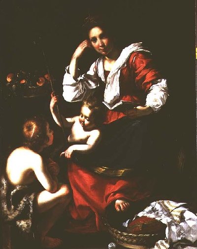 Madonna and Child with the Infant St. John the Baptist by Bernardo Strozzi