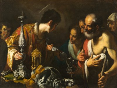 St. Lawrence Distributing the Treasures of the Church, c.1625 by Bernardo Strozzi