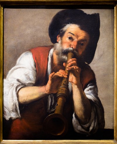 The Piffero Player by Bernardo Strozzi