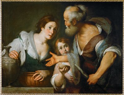 The Prophet Elisha and the Widow of Sarepta by Bernardo Strozzi